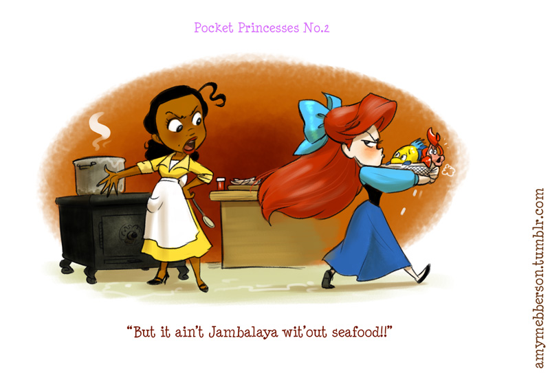 Illustration for article titled Disney princesses don't always get along in these adorable comics